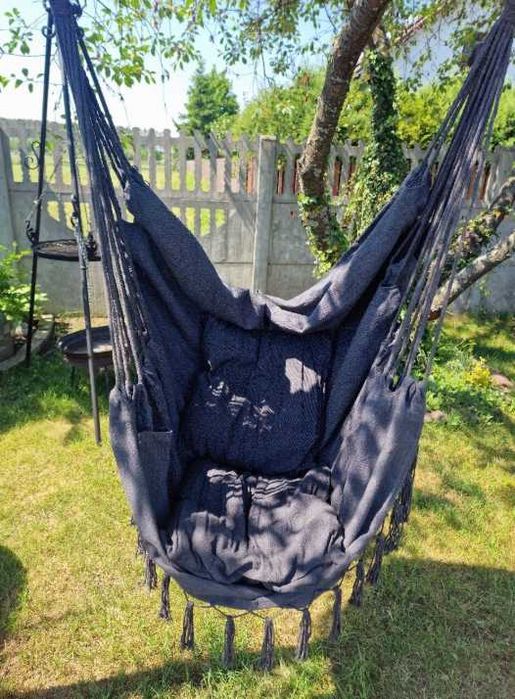 Fotel wiszący brazylijski hamak krzesło huśtawka na balkon taras ogród