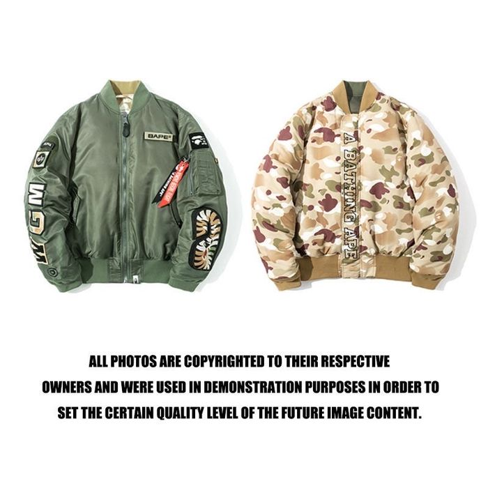 Двусторонний бомбер Bape х Alpha Industries 2 ленты M,L,XL,2XL размеры