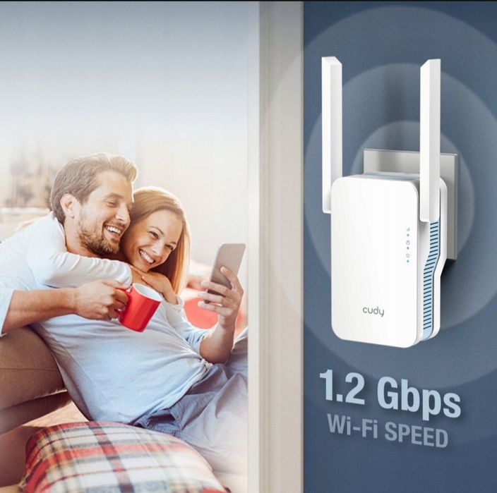 Wzmacniacz sieci zasięgu WIFI-5 Cudy RE1200 Repeater 867 Mb/s