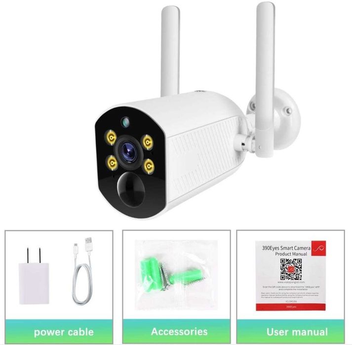 Sistema Vigilância WiFi Deteção Movimento e Visão Noturna - NOVO