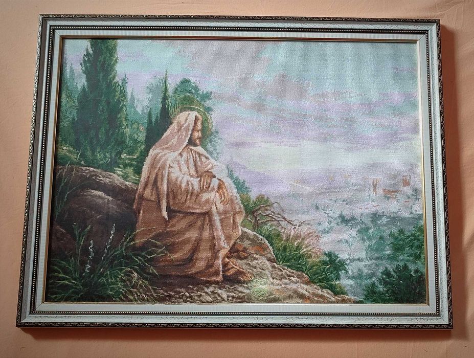 Вишита хрестиком ікона. Вишивка