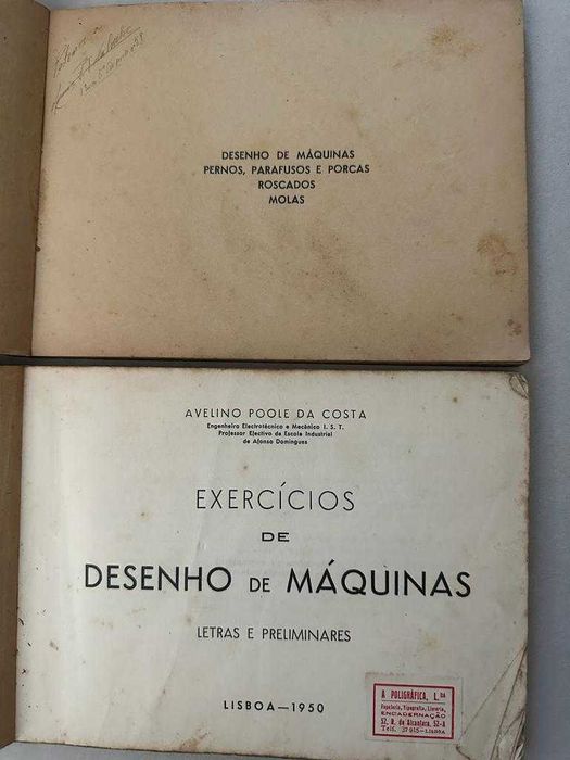 Livros desenho de máquinas (antigos)