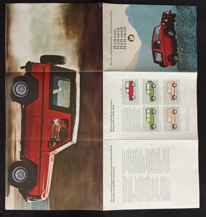 Instrukcja Puch 230 240 G-Klasse 240 Mercedes 300 Gelenda prospekt