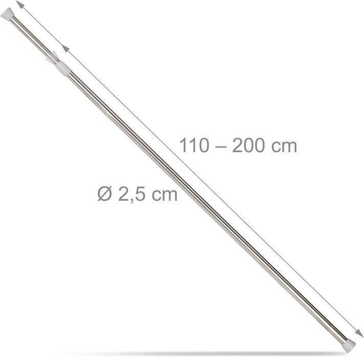 Drążek rozporowy prysznicowy stal nierdzewnej 110-200 cm