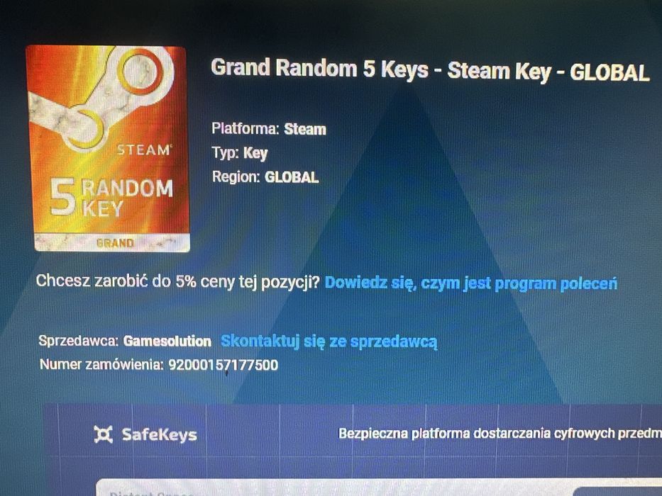 5 losowych kodów do steam