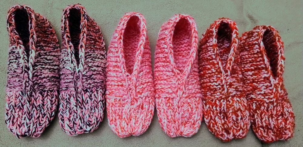 Bambosze  kapcie ręcznie robione z włóczki