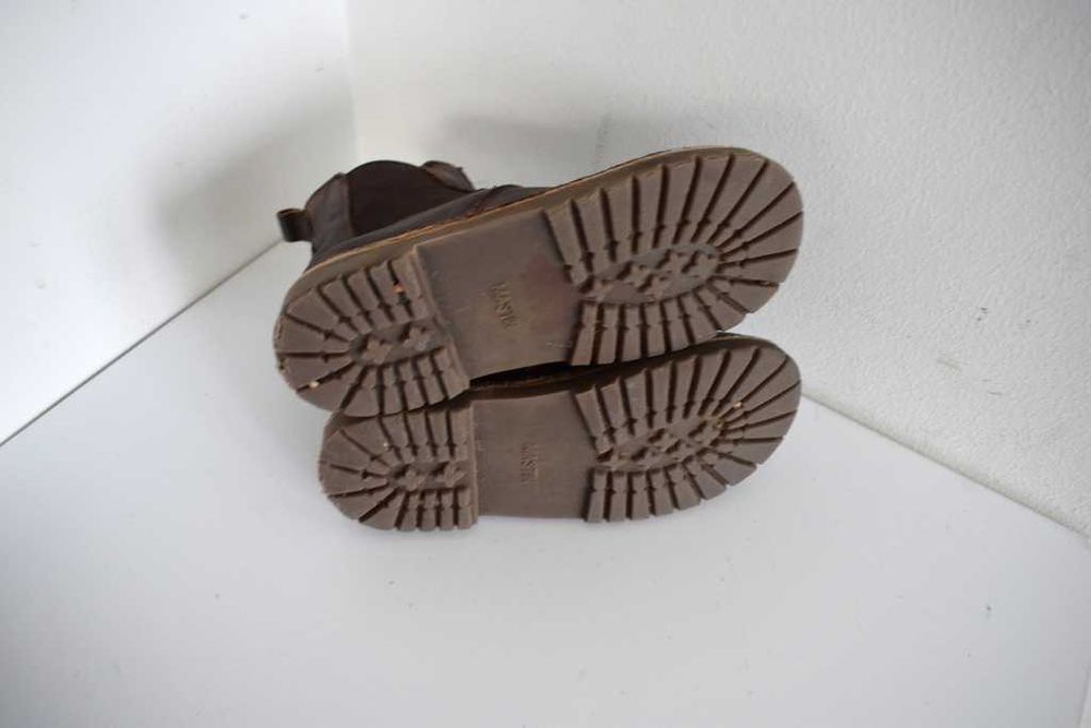 Kmins Mastin buty skórzane botki brązowe ocieplane  32