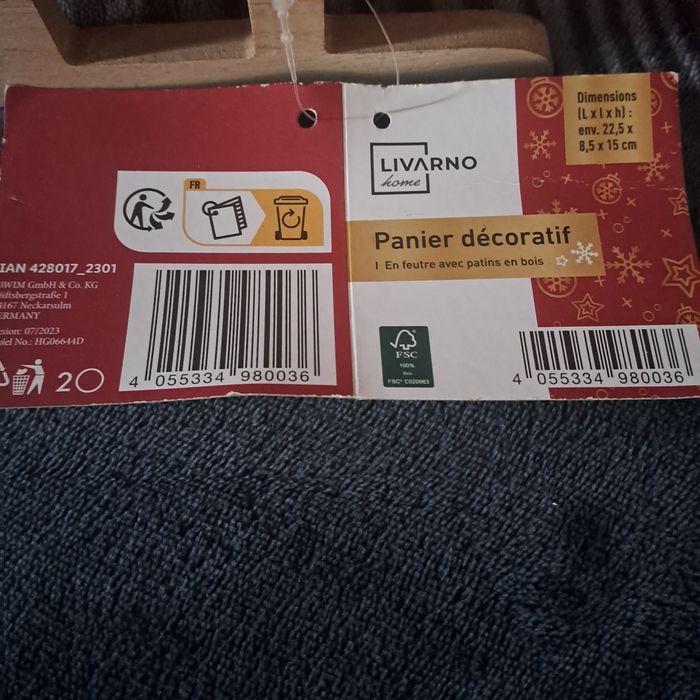 Кошик новорічний з фетру сані конверти для санти декор