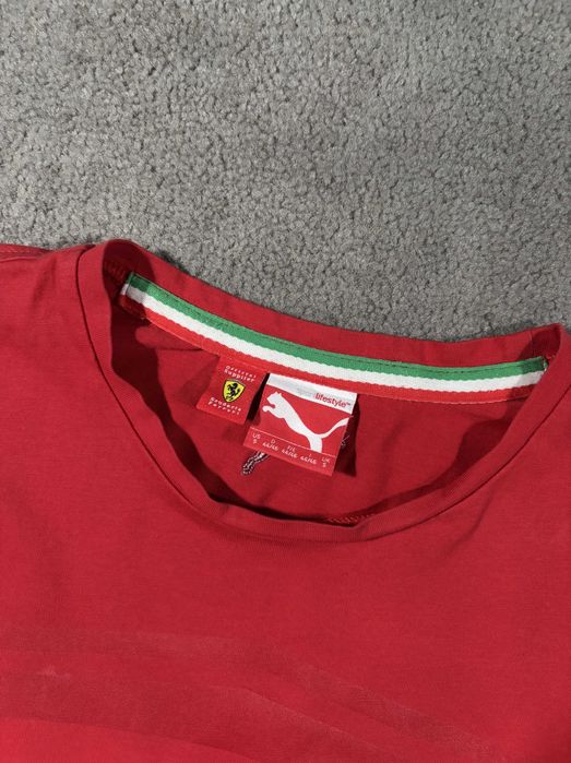 T-shirt Puma x Ferrari S Czerwona Nadruk Logo Kolaboracja