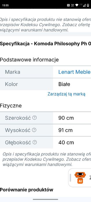 Komody z półkami i szufladami