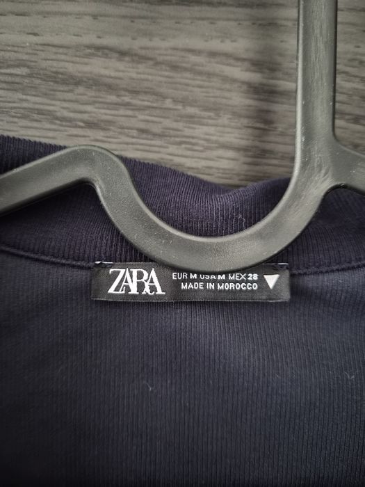 Granatowe body z kołnierzykiem polo, Zara rozm. M