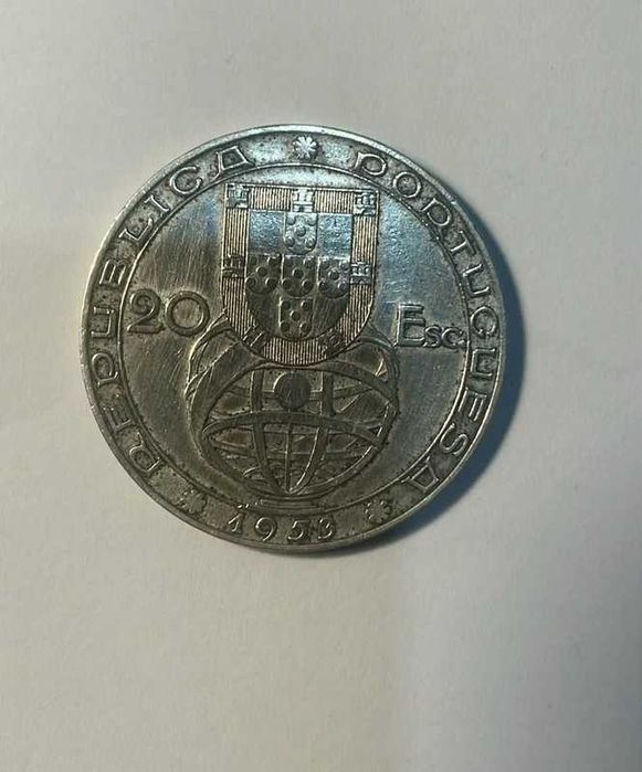 Moeda 20 escudos Prata
