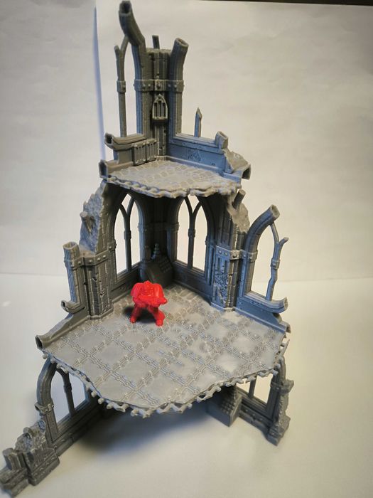 Duża gotycka ruina SCI-FI RPG Diorama Makieta