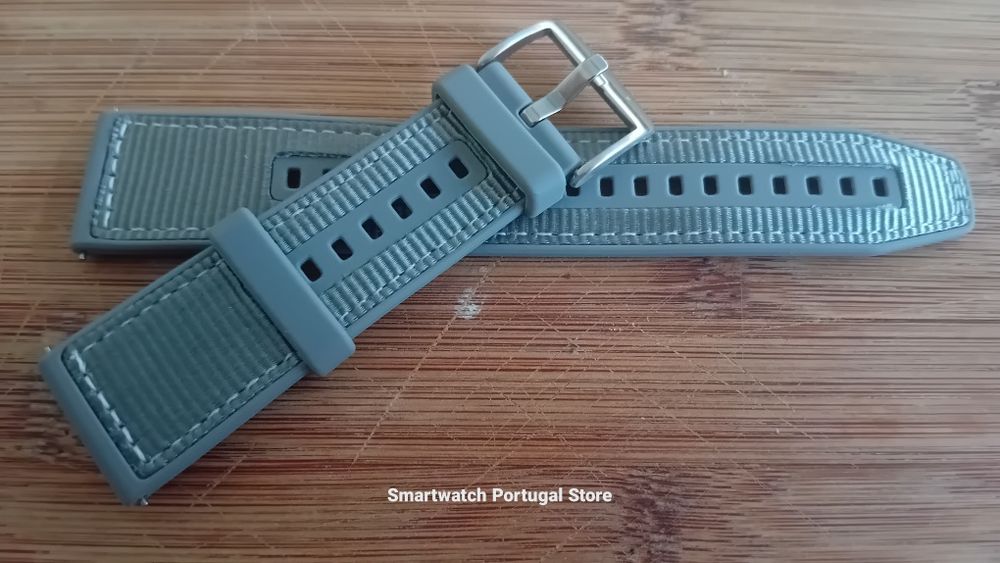 Braceletes 22mm, em Silicone e Nylon : Várias cores