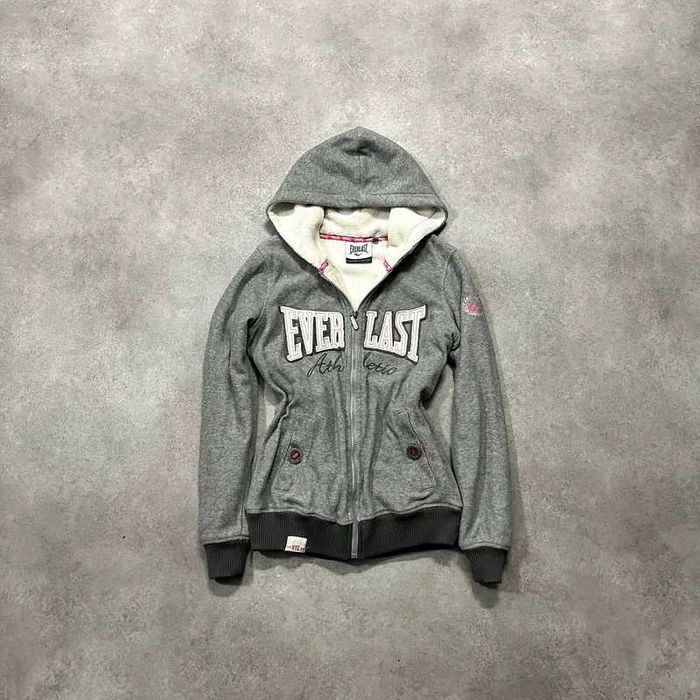 Vintage Bluza Polar Y2K Fleece Zip Up Hoodie Sztuczne Futerko Retro