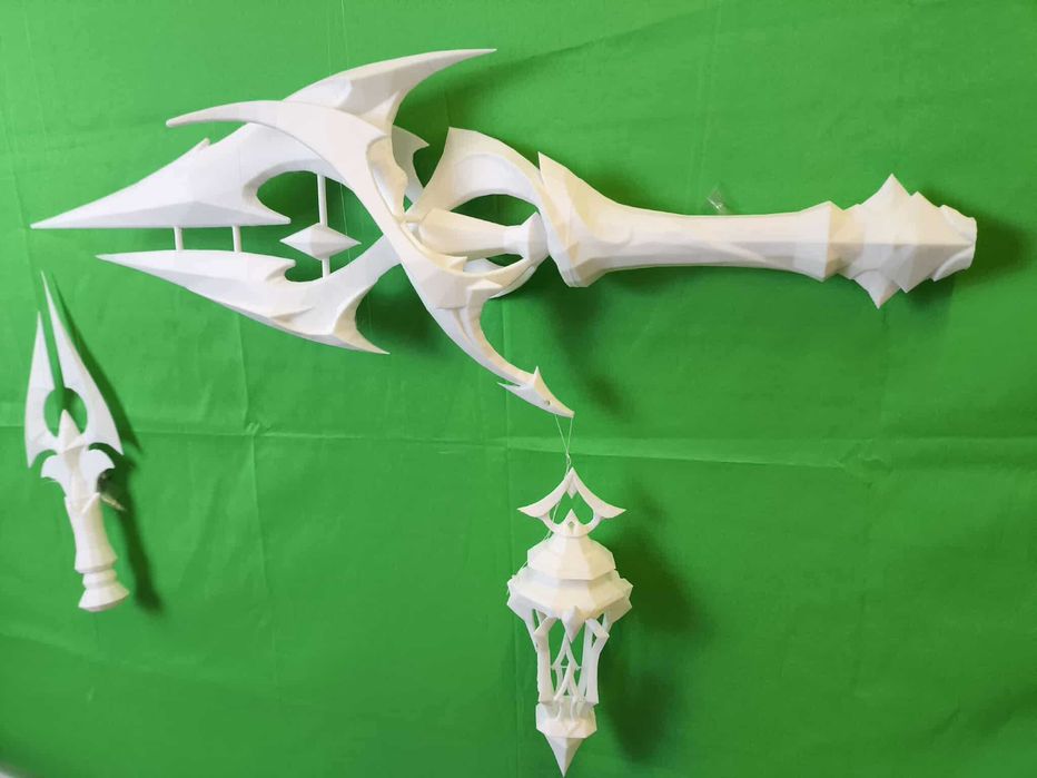 Genshin Impact Bloodsoaked Ruins | Flins arma para cosplay/prop