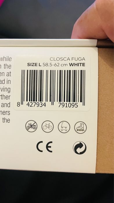 Capacete closca fuga white L