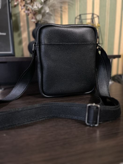 Сумка мужская из натуральной кожи . Барсетка из телячьей кожи Флотар .