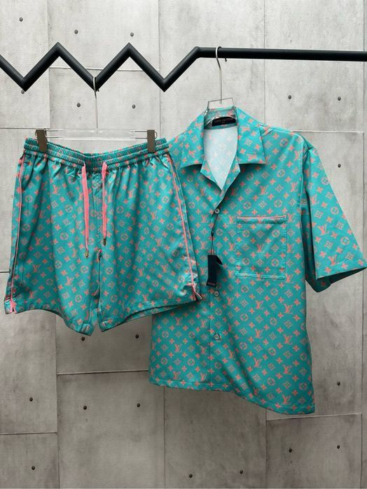 Шорты пляжные рубашка LOUIS VUITTON мужская футболка комплект летний