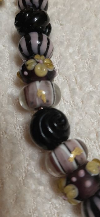 Винтажные бусы из мурманской стекла