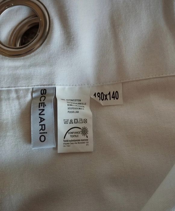 Cortinados Branco Cinzento Argolas La Redoute Novo