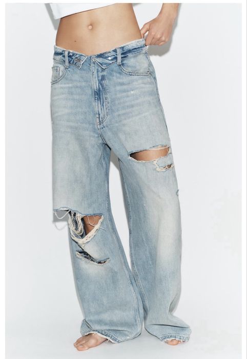 Джинси з подертостями Zara, рвані джинси. 34, 36 р.
