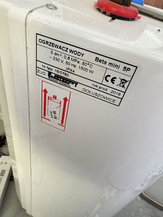 Ogrzewacz wody 5 dm3 230v 1500w beta mini 5p