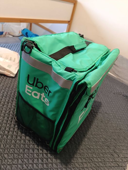 Mochila Uber eats + fato de chuva + capa telemóvel