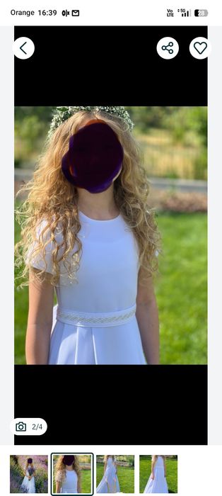 Sukienka komunijna 140/ 146