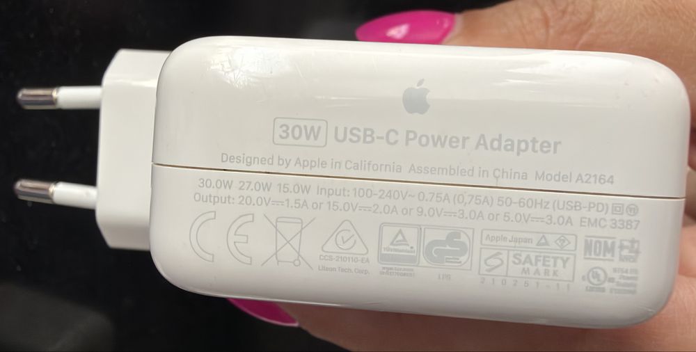 Carregador de iphone original e 1 samsung fast