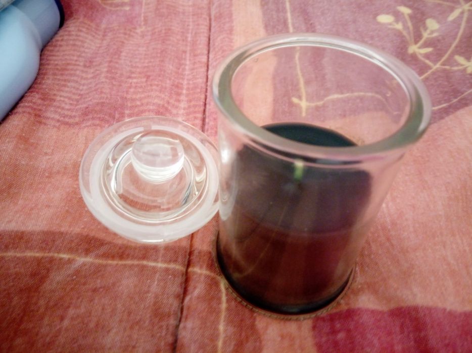 Vela em frasco de vidro