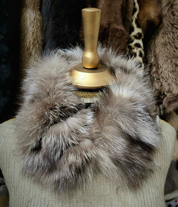 Golas pêlo autêntico Raposa Argente