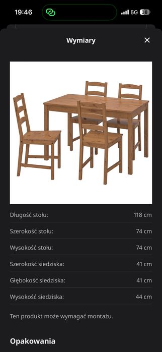 Stół i 4 krzesła