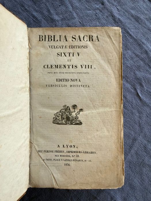 Bíblia Sacra edição vulgata século XIX