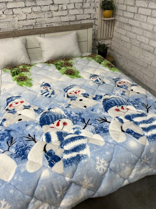 Зимові дитячі ковдри верх фліс низ штучне хутро.Топ продажу