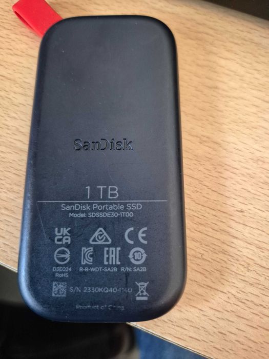 Disco Externo SSD SanDisk Portable 1Tb usb-C, sem anomalia