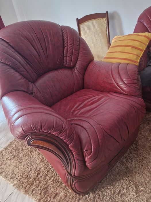 Sofás em pele genuína como novos