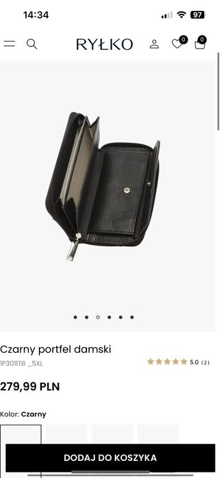 Ryłko portfel damski czarny