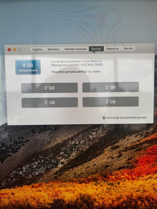 Komputer iMac Apple 21,5 cala i5 8Gbram 240gb ssd