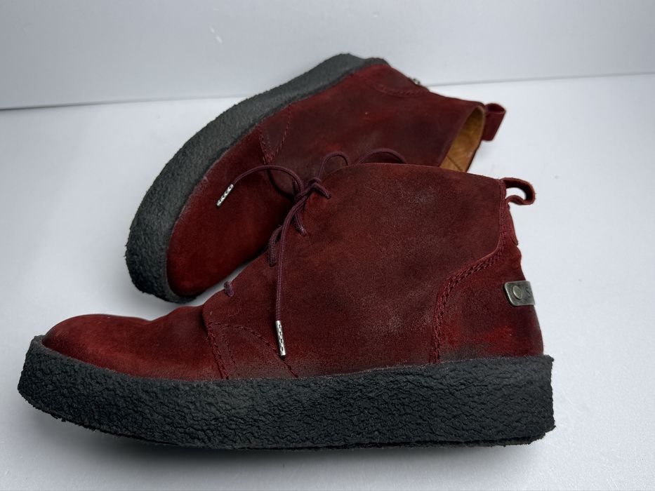 Shabbies Amsterdam bordowe botki r.40 wkł:25,5 cm skóra zamszowa