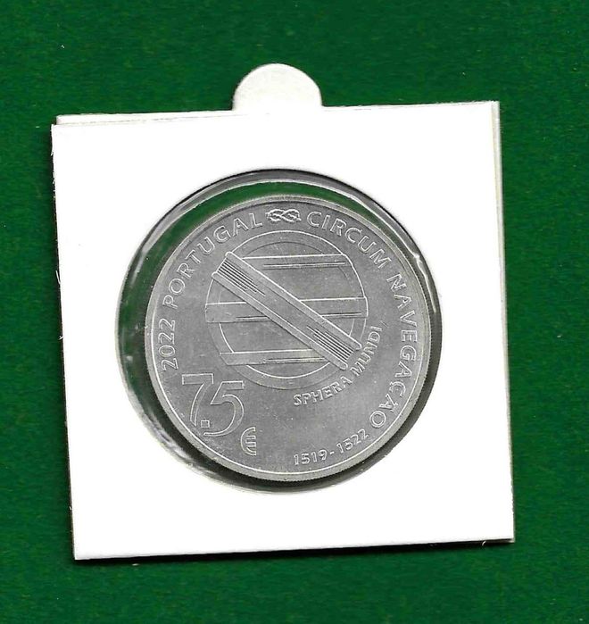 Moeda 7,50 € - Fernão de Magalhães - Conclusão 1522 (Prata)