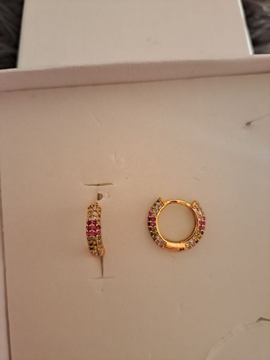 Argolas em prata dourada