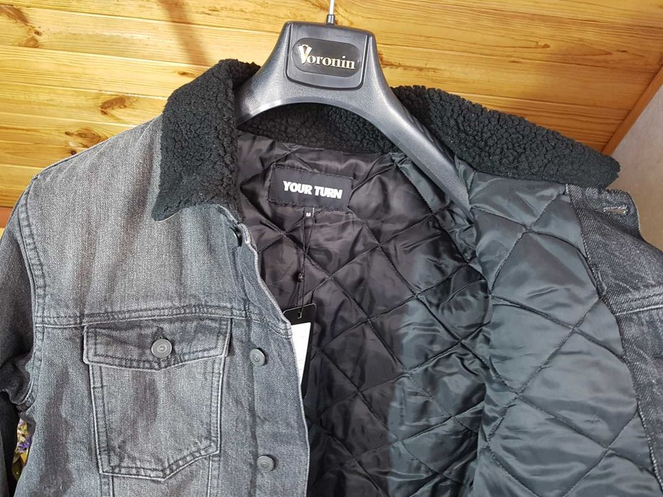 Мужская стильная джинсовая утепленная куртка деми your turn