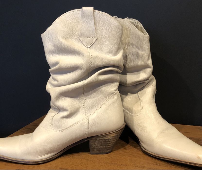 Kowbojki- skórzane- hiszpańskie r39 TANIO