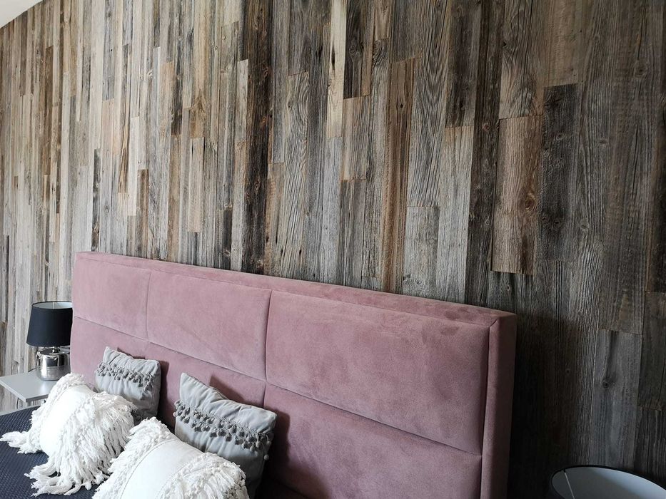 Panel ścienny Stare drewno gotowe do montażu Deska rustykalna Wysyłka