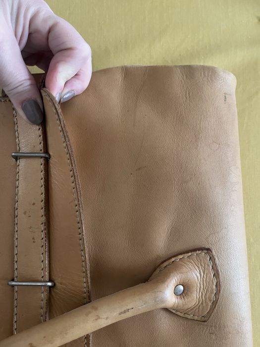 Torba podrozna z grubej skory naturalnej
