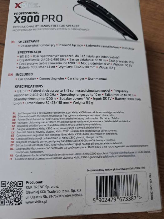 Zestaw głośnomówiący do samochodu