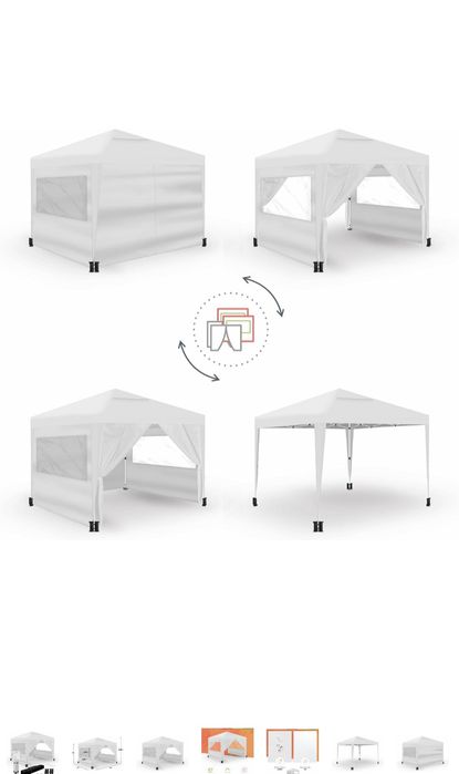 Toldo impermeável para uso no exterior.