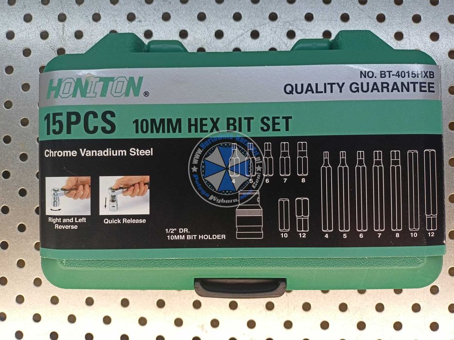 Zestaw bitów imbus 4-12mm 30mm / 75mm ze stali S2 HONITON bity imbusy