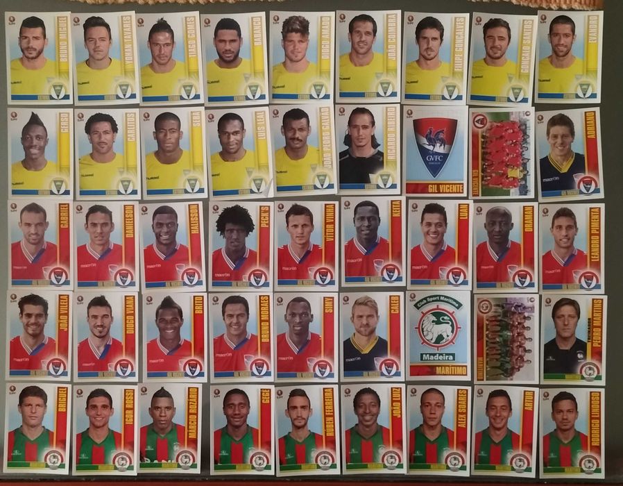 Lote de cromos "Futebol 2013-14" (lista na última foto)